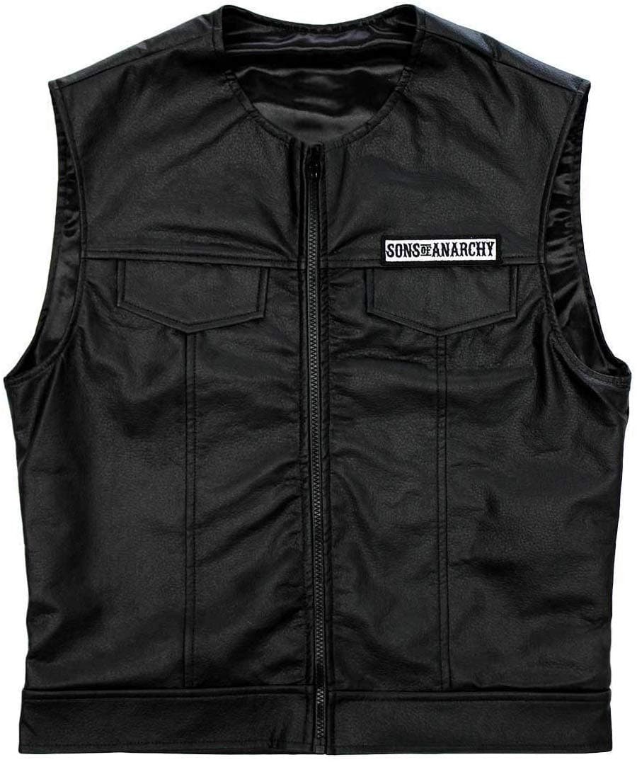 Sons Of Anarchy Officially Licensed Black Biker Vest with Reaper Patch – Ladies Size: Medium Other sons-anarchy-officially-licensed-black-biker, view 3, supplier stock photo