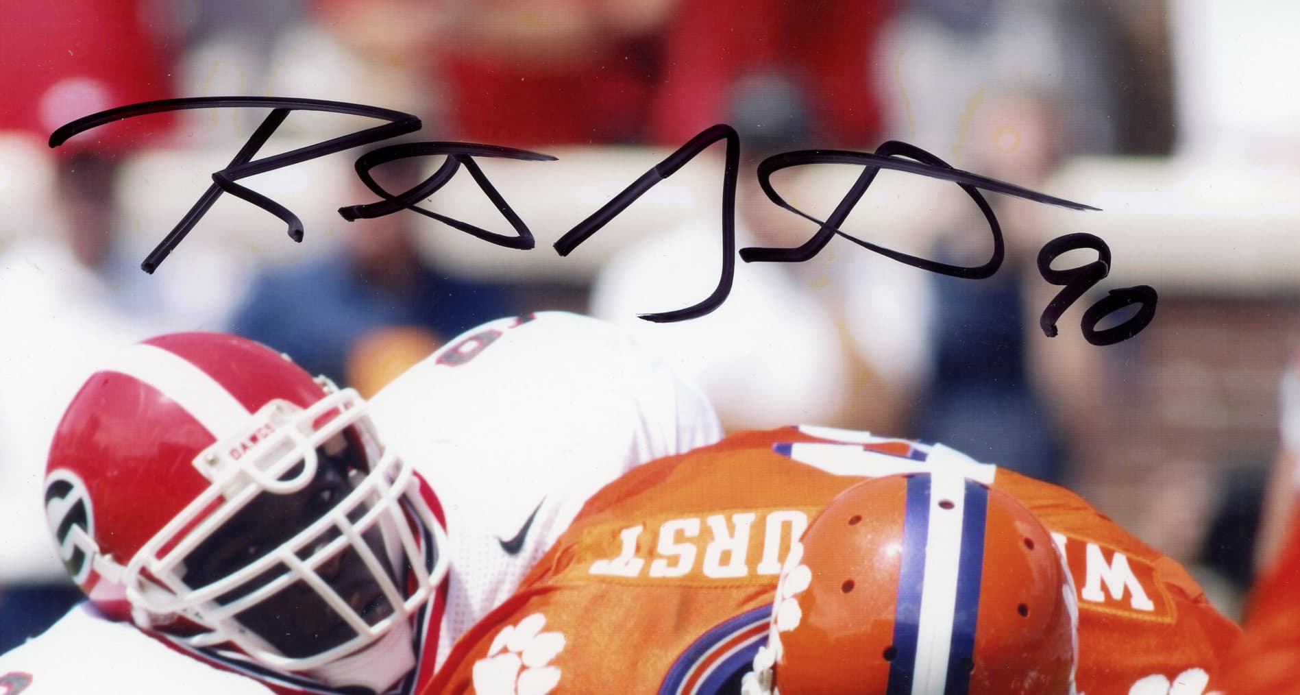 Robert Geathers Signed Georgia Unframed 8×10 Photo-Sacking Charlie Whitehurst Photo 8x10-robert-geathers-georgia-unframed-8-10, view 2, supplier stock photo