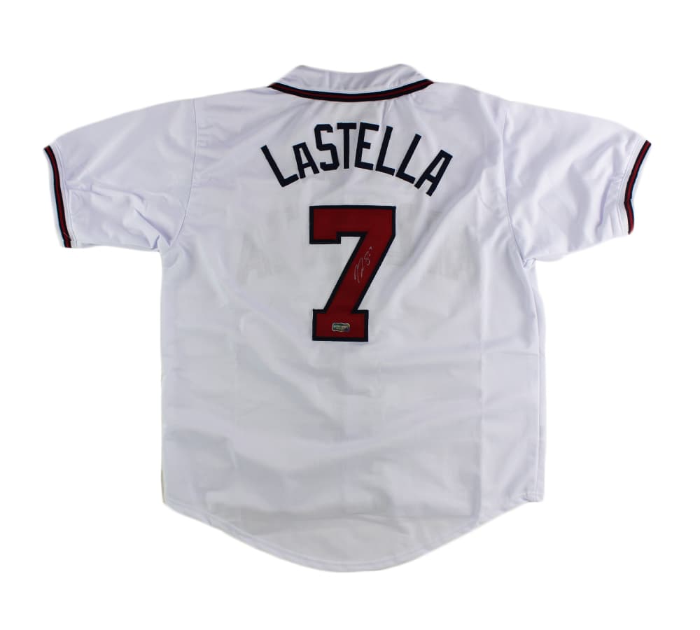 Tommy La Stella Signed Atlanta Custom White Jersey Jersey tommy-la-stella-atlanta-white, supplier stock photo