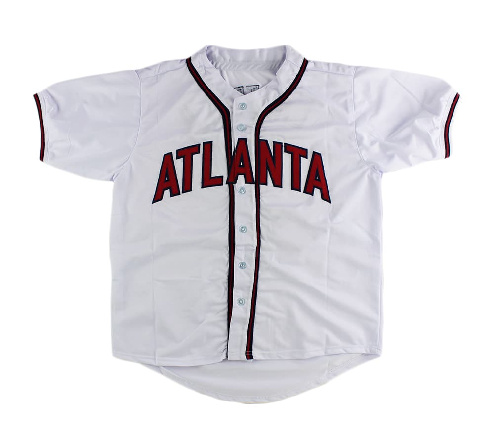 Tommy La Stella Signed Atlanta Custom White Jersey Jersey tommy-la-stella-atlanta-white, view 3, supplier stock photo
