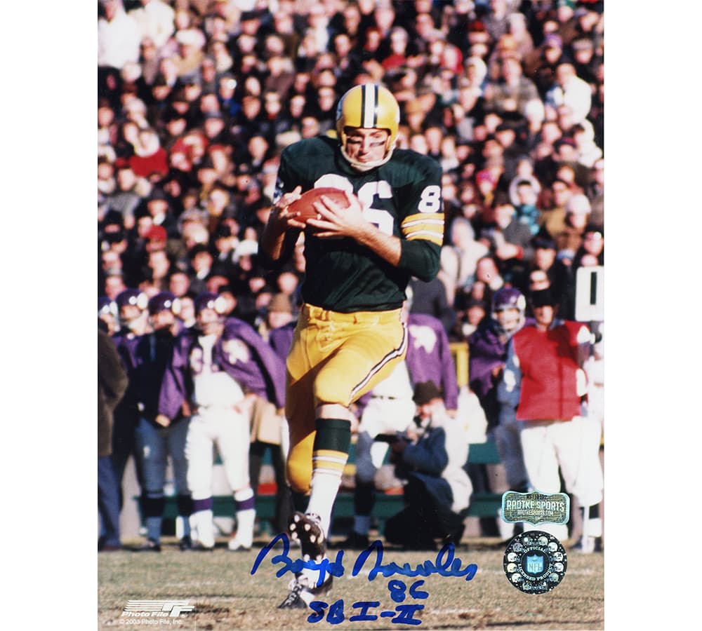 Boyd Dowler Signed Green Bay Packers Unframed 8×10 NFL Running Photo with “SB I-II” Inscription Photo 8x10-boyd-dowler-green-bay-packers-unframed, Green Bay Packers, supplier stock photo