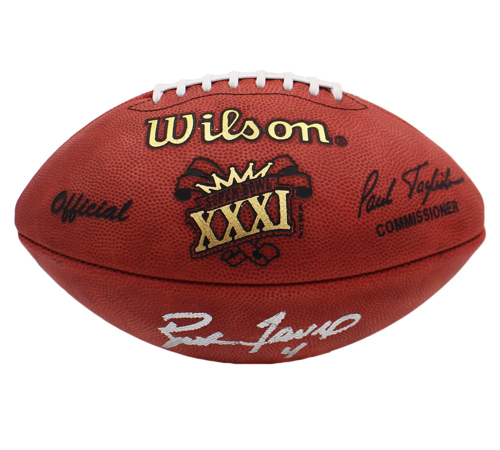 Brett Favre Signed Green Bay Packers Wilson Authentic Super Bowl 31 NFL Football with “Silver Ink” Brett Favre Ball brett-favre-green-bay-packers-wilson, Green Bay Packers, view 3, supplier stock photo