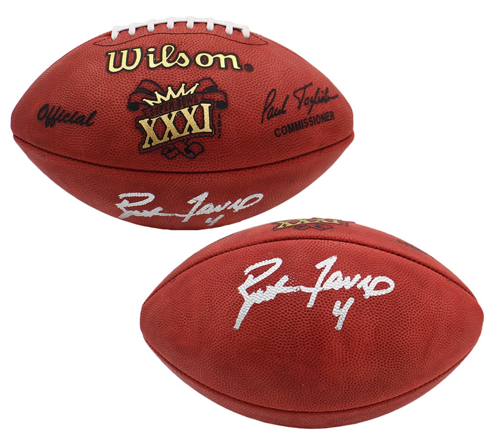 Brett Favre Signed Green Bay Packers Wilson Authentic Super Bowl 31 NFL Football with “Silver Ink” Brett Favre Ball brett-favre-green-bay-packers-wilson, Green Bay Packers, supplier stock photo