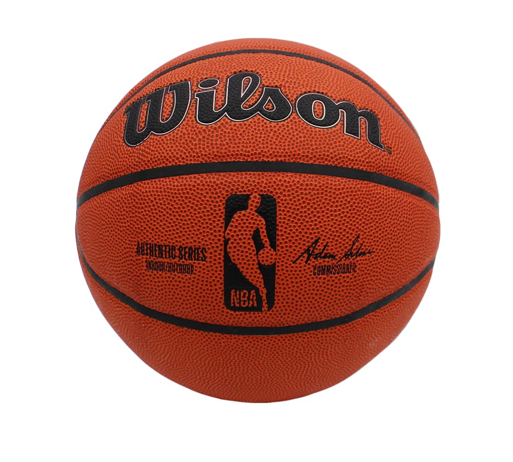 Dominique Wilkins Signed Atlanta Hawks Wilson Authentic Series NBA Basketball with “HOF 06” Inscription Dominique Wilkins Ball dominique-wilkins-atlanta-hawks-wilson-series, view 2, supplier stock photo