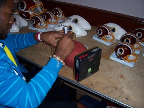 Alfred Morris Signed Authentic NFL Game Football Washington Redskins Ball alfred-morris-nfl-game-football-washington, view 2, supplier stock photo