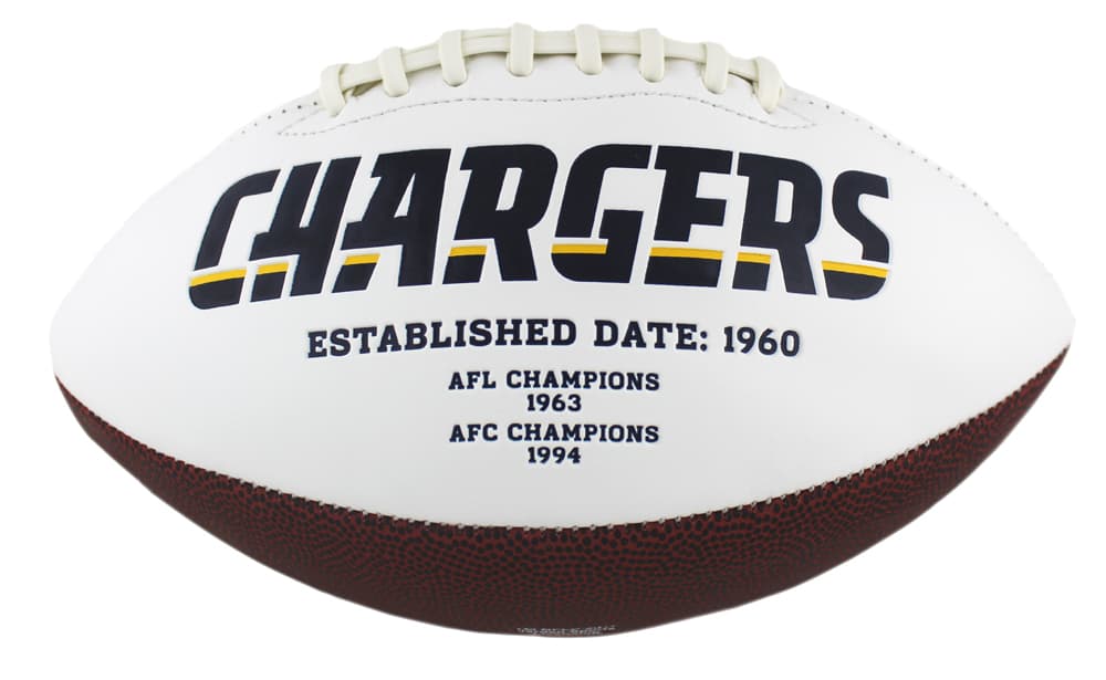 Melvin Gordon Signed Los Angeles Chargers Embroidered NFL Football Melvin Gordon Ball melvin-gordon-los-angeles-chargers-embroidered, view 3, supplier stock photo