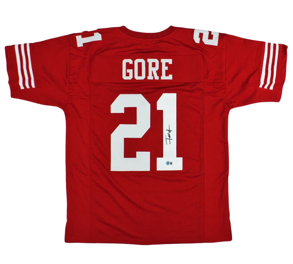Frank Gore Signed San Francisco Custom Red Jersey Frank Gore Jersey frank-gore-san-francisco-red, supplier stock photo