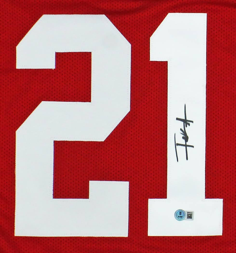Frank Gore Signed San Francisco Custom Red Jersey Frank Gore Jersey frank-gore-san-francisco-red, view 2, supplier stock photo