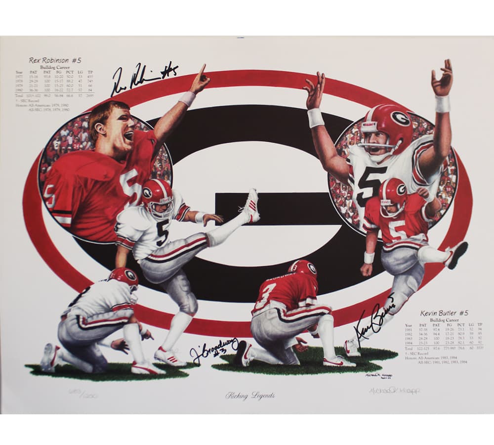 Kevin Butler, Jim Broadway & Rex Robinson Multi-Signed Georgia Bulldogs Kicking Legends 16×20 Limited Edition of 2000 Print Photo 16x20-kevin-butler-jim-broadway-rex-robinson, supplier stock photo