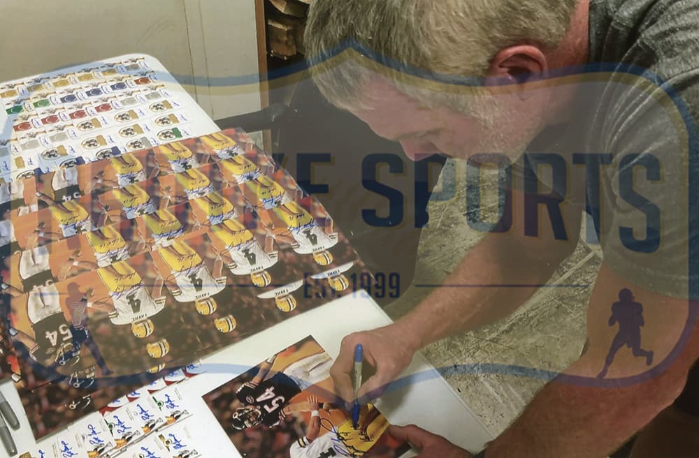 Brett Favre Signed Green Bay Packers Unframed 8×10 NFL Photo – With Urlacher with “HOF 16” Inscription Brett Favre Photo 8x10-brett-favre-green-bay-packers-unframed, Green Bay Packers, view 3, supplier stock photo