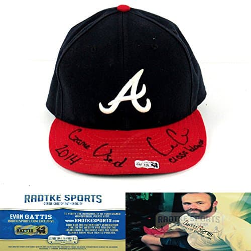 Evan Gattis Autographed/Signed Game Used Atlanta Braves Home MLB Hat with "El Oso Blanco – 2014 Game Used" Inscription Other evan-gattis-game-used-atlanta-braves, Atlanta Braves, supplier stock photo