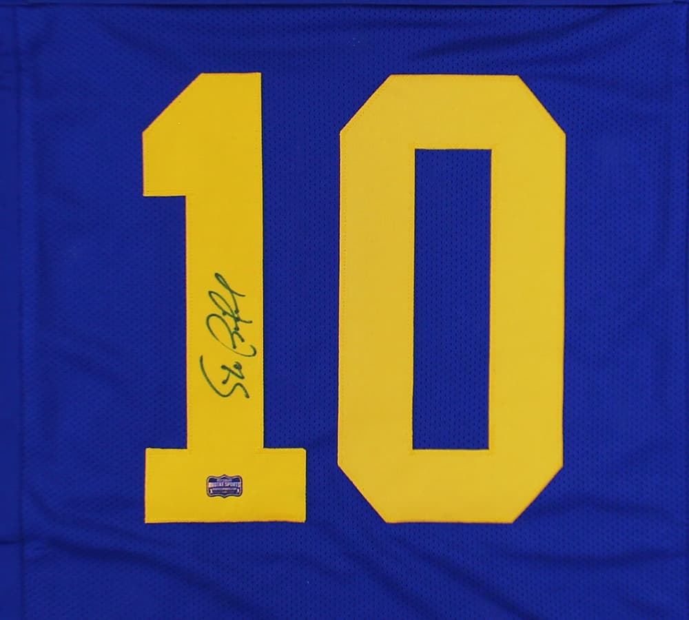 Steve Bartkowski Signed California Blue Custom Jersey Steve Bartkowski Jersey steve-bartkowski-california-blue, view 2, supplier stock photo